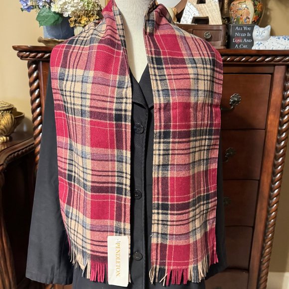 Pendleton Accessories - PENDELTON Vintage 60's 70's 100% Virgin Wool Scarf NWT